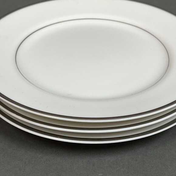 Royal Gallery Jill 9005P White Platinum Trim Bread Butter Plates Japan Lot of 3 - Picture 7 of 7